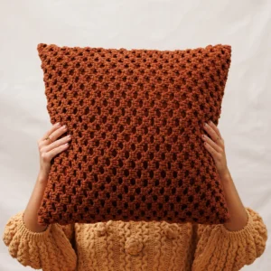 Almofada Reta Tricot Laranja