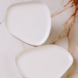 Prato Branco Decorativo (kit com 2 un)