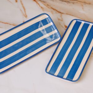 Prato Retangular Mix and Match (kit com 2 un) Zaff Azul