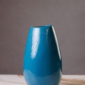 Vaso em Cerâmica Azul Alto